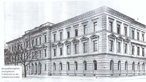 Historische Ansicht des Gerichtsgebäudes